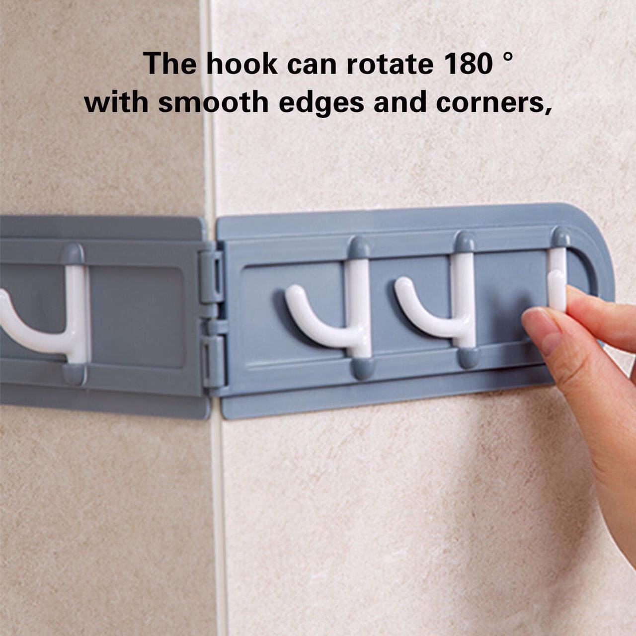 Corner Hanging Hook, Wall-Mounted Corner Wall Hook, Multifunctional Six Hooks Rack, Space-Saving Kitchen Bathroom Hanger Corner Hanging Hook, Wall-Mounted Corner Wall Hook, Multifunctional Six Hooks Rack, Space-Saving Kitchen Bathroom Hanger
